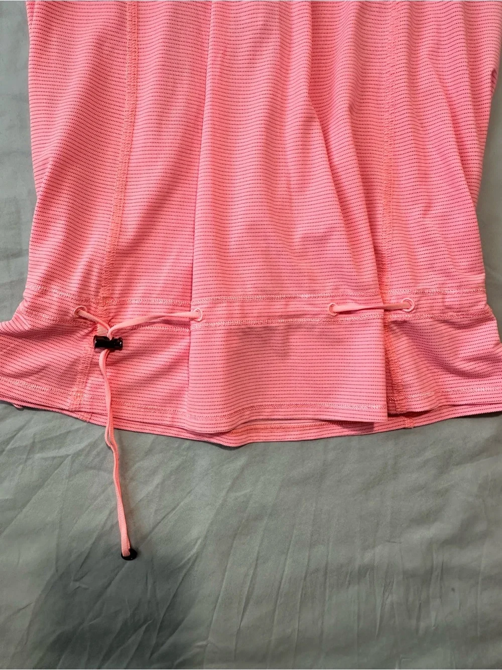 Lululemon Pink Tank Top | Size 6 Drawstring Hem Built-in Bra X-Static Silver